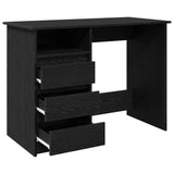 Desk Black 102x50x75 cm Engineered Wood 860464