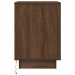 ZNTS Bedside Cabinets with LED Lights 2 pcs Brown Oak 38x34x50 cm 861278