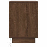 ZNTS Bedside Cabinets with LED Lights 2 pcs Brown Oak 38x34x50 cm 861278