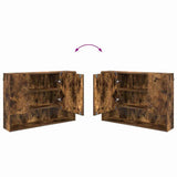 Bathroom Furniture Set 4 pcs Smoked Oak 3393048