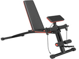 Foldable Weight Bench, Adjustable Strength Training Sit Up Ab Bench, Incline/Decline, Red T3398P349198