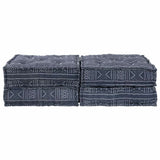 Modular Sofa 2 pcs Indigo Print 140 x 70 x 36 cm Fabric 3315115