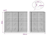 Gabion with 5 mm Wire and 5x5 cm Mesh 1150x20x200 cm 3464129