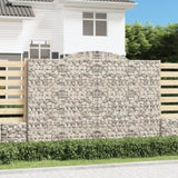 Arched Gabion Baskets 5 pcs 300x50x200/220 cm Galvanised Iron 3146794