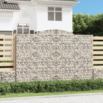 Arched Gabion Baskets 6 pcs 300x50x200/220 cm Galvanised Iron 3146795