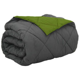 Full Year Duvet Green and Anthracite 220 x 260 cm Microfiber 42025570