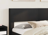 Bed Frame with Storage and Headboard Black 120 x 200 cm 3414228