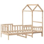 Day Bed with Roof without Mattress 90x200 cm Solid Wood 3282266