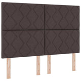 Headboard with Headboard Dark Brown 144 cm Faux Leather 3337915