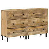 Side Cabinets 2 pcs 60x33x75 cm Solid Wood Mango 3206287