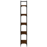 Bookshelf 5-Tier Brown Oak 60.5x24x166.5 cm Engineered Wood 838867
