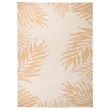 Outdoor Flatweave Rug 200x280 cm Leaf Pattern 340861
