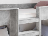 Bunk Bed for Kids Concrete Grey 100 x 200 cm Engineered Wood 3410422