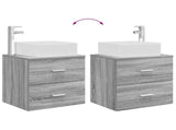 Wall-Mounted Sink Vanity Grey Sonoma 53 x 34.5 x 63 cm 890291