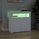 Sideboard with LED Lights White 80x35x75 cm 804328