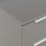 Sideboard High Gloss Grey 60x35x80 cm Engineered Wood 283714