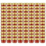 Glass Jam Jars with Gold Lid 96 pcs 110 ml 50797