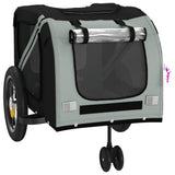 Pet Bike Trailer Grey and Black Oxford Fabric and Iron 93888