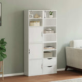 Side Cabinets 4 pcs "ODDA" White 40x24x79 cm Solid Wood Pine 3365353