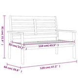 Garden Sofa Bench 120 cm Solid Wood Acacia 366377