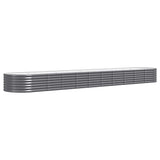 Garden Raised Bed Galvanised Steel 440x80x36 cm Anthracite 318936