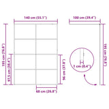 Walk-in Shower Wall with Clear ESG Glass 140x195 cm Black 151037