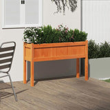 Garden Planter with Legs Wax Brown 110x31x70 cm Solid Wood Pine 837568