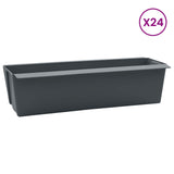 Flower Boxes for Euro Pallets 24 pcs Grey 36 x 13.5 x 9.5 cm 42037207