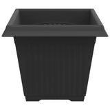 Square Flower Pot 24 pcs Black 38 x 38 x 30 cm Plastic 42020353