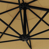 Wall-Mounted Garden Parasol with Metal Pole 300 cm Taupe 44866
