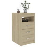 Drawer Cabinet Sonoma Oak Chipboard Compact Drawer Cabinet 801808
