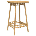 ZNTS Outdoor Bar Table Square 55x55x100 cm Bamboo 4108229