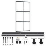 Sliding Door with Hardware Set ESG Glass&Aluminium 102x205 cm 3081948