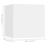 6 Piece TV Cabinet Set White Engineered Wood 3078663