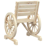 Garden Chair Set of 2 Natural wood finish Solid fir wood Standard 365101