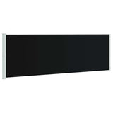 Patio Retractable Side Awning 200x600 cm Black 317970