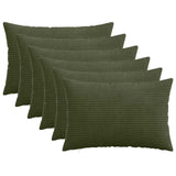 Cushion Cover 6 pcs HEERLEN Green 50 x 75 cm Corduroy 911658