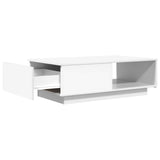 Coffee Table with Drawer White 95 x 55 x 31 cm Engineered Wood 8000180