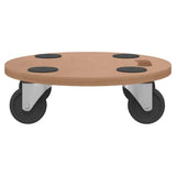 Dolly Trolleys 6 pcs Round Engineered Wood 154888