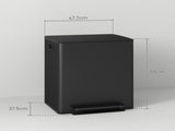 50L Dual Compartment Stainless Steel Bin, with Deodoriser Holders - Black T3398P343174