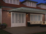 Retractable Awning Green and White 600 x 350 cm 3331810