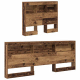 Storage Headboard with Shelf Old Wood 90 cm Engineered Wood 3335459