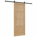 Sliding Door ORKDAL Natural and Black 83 x 211 cm 3333730