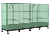 Garden Planter with Greenhouse Cover&Wheels 4 pcs Black PP 3423139