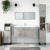 Bathroom Cabinet with Mirror Concrete Grey Engineered Wood 833887