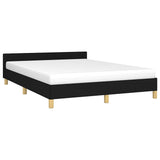 Bed Frame without Mattress Black 180x200cm Super King Fabric 349895