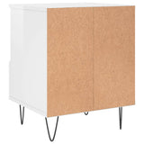 Bedside Cabinets 2 pcs High Gloss White 40x35x50 cm Engineered Wood 830625