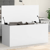 Storage Box White 100x42x46 cm Engineered Wood 840660