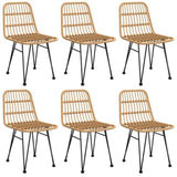 7 Piece Garden Dining Set Poly Rattan 3157878