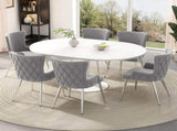 Velvet dining chair, set of 2, luxurious living room/bedroom lounge chair with four silver-colored N606P389327G